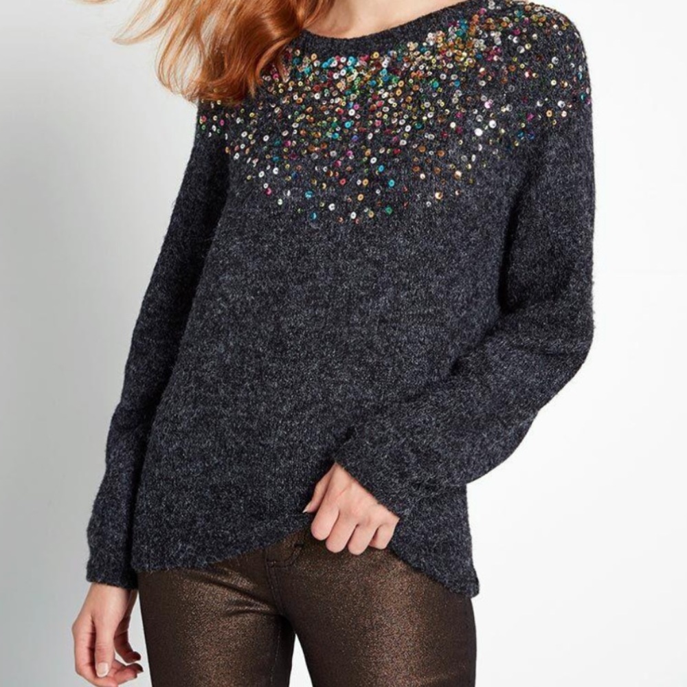 Ready for Confetti Sequined Sweater